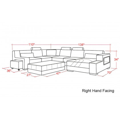 Jubilee - Lawrence Right Hand Facing Sectional with Ottoman