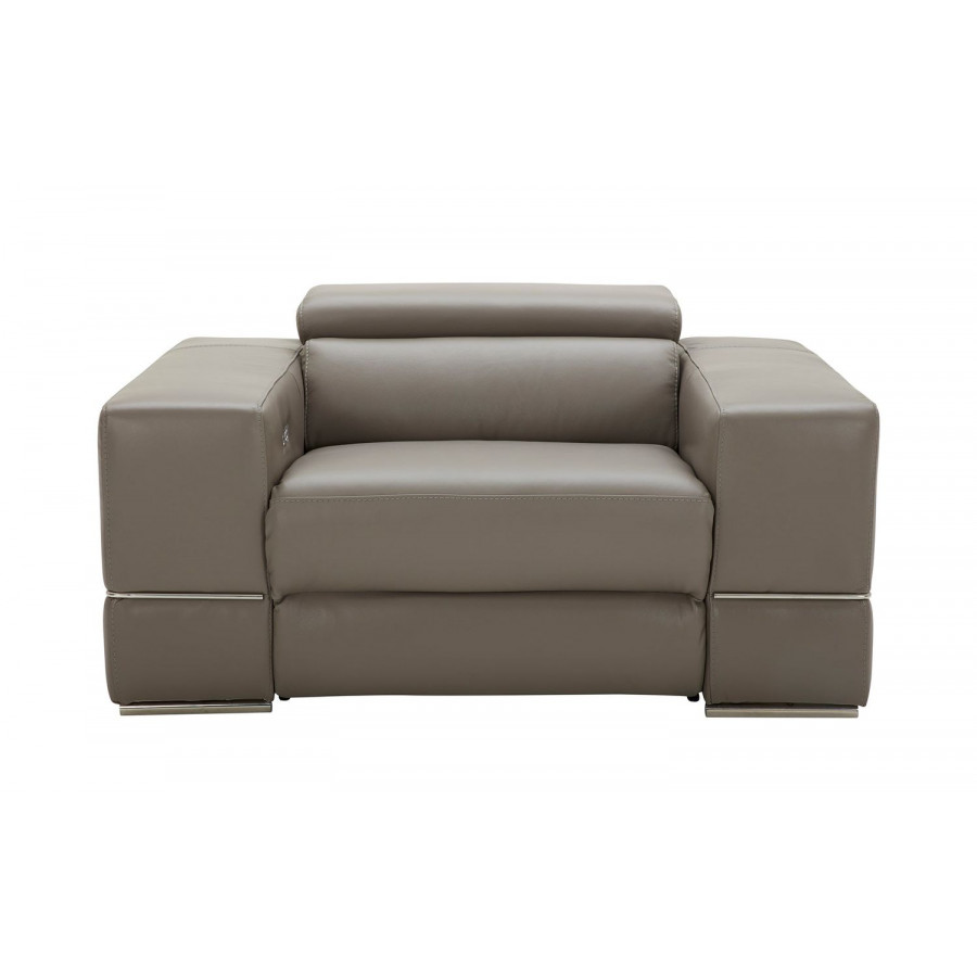 Jubilee Yily Modern Recliner Armchair - Dark Gray, Premium Italian Leather