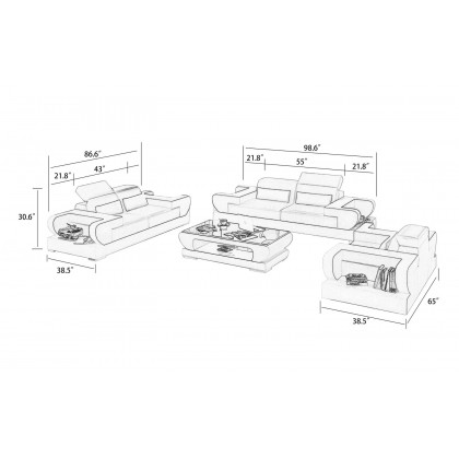 Jubilee - Ezrael Modern Sofa Set
