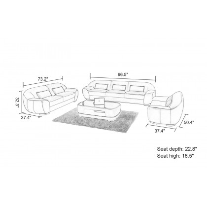 Jubilee - Semira Modern Sofa Set