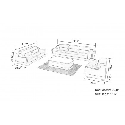 Jubilee - Amir Modern Sofa Set