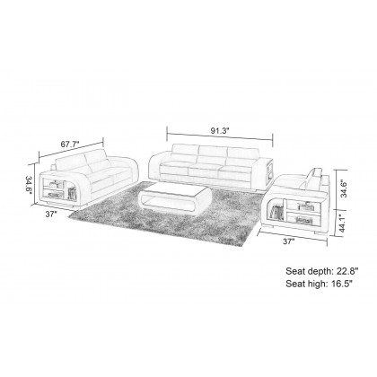 Jubilee - Poris Modern Sofa Set