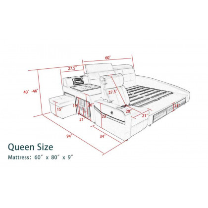 Jubilee - Monica Multifunctional Smart Right Hand Facing Bed