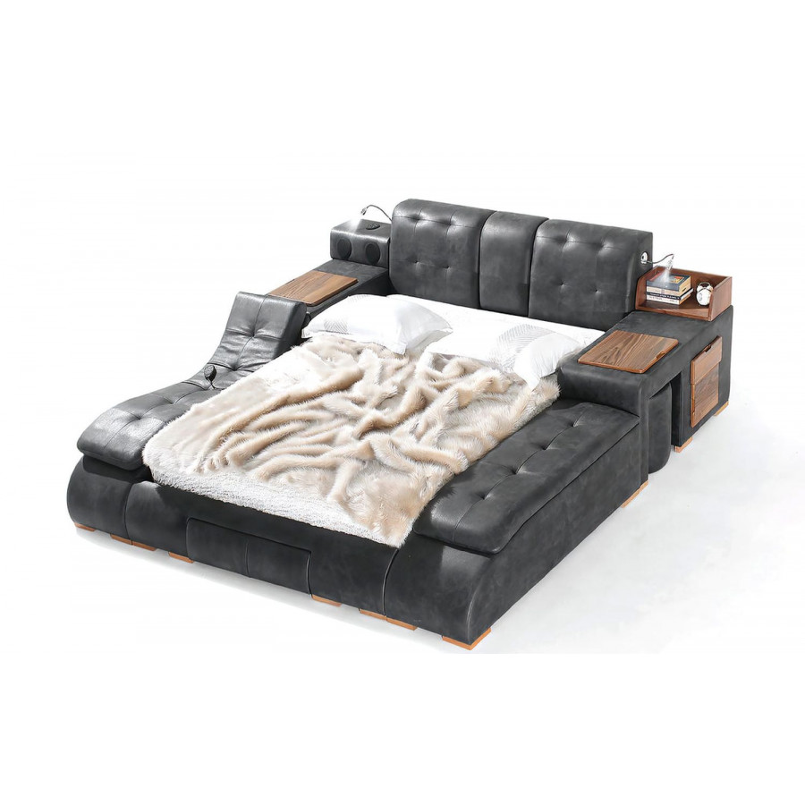 Jubilee - Maysun All In One Smart Right Hand Facing Bed with Massage Lounge Chaise