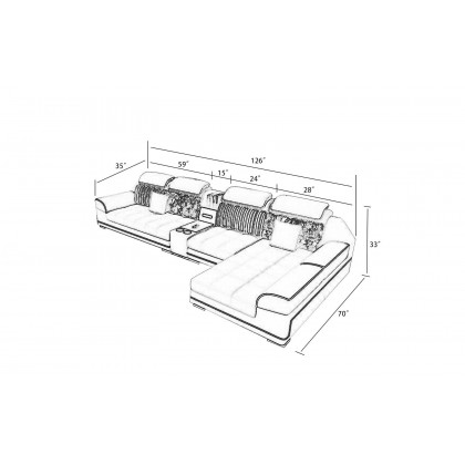 Jubilee - Selena Small Modular Tufted Sectional