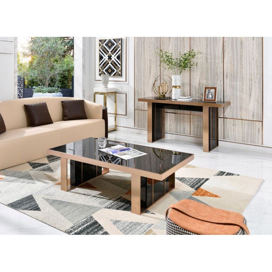 Jubilee - Vacuums Modena Coffee Table in Black/Rosegold