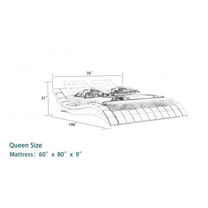 Jubilee - Artemis Curved Modern Platform Bed