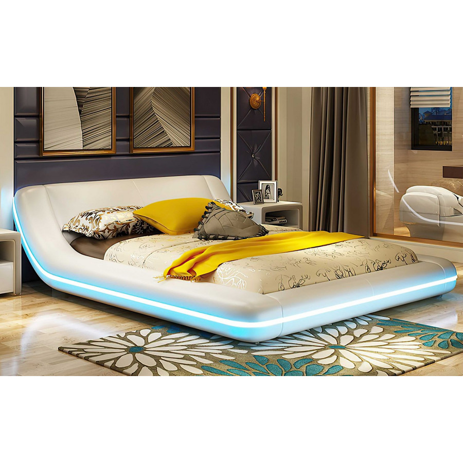 Jubilee - Tavia Modern Minimalist Bed with Leds