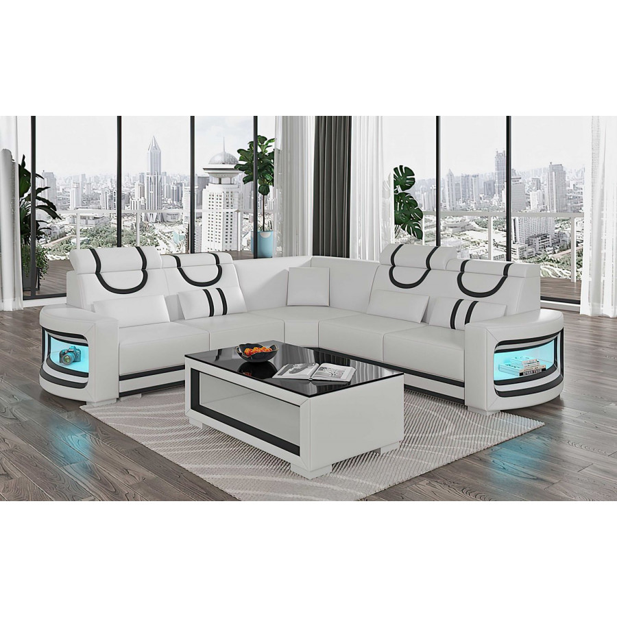 Jubilee - Luca Modern Corner Sectional with Led