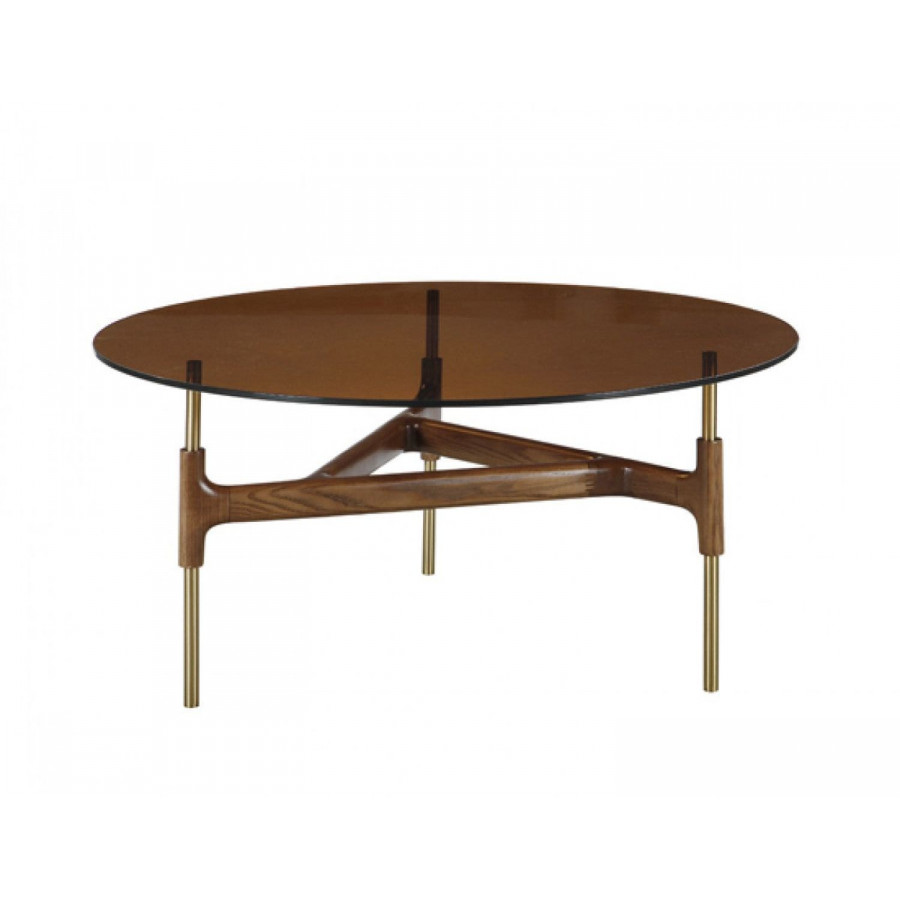 Jubilee - Monopoli Modern Round Coffee Table in Walnut