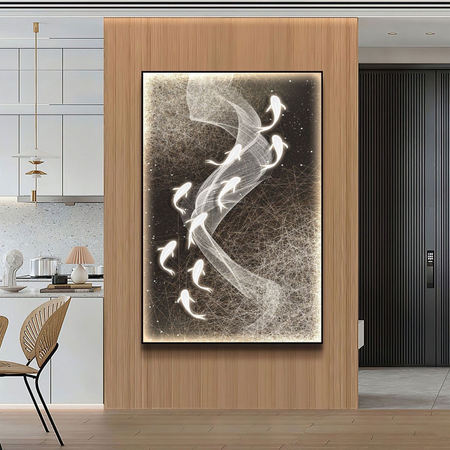 Jubilee Wall Art of Nine Koi Fish III