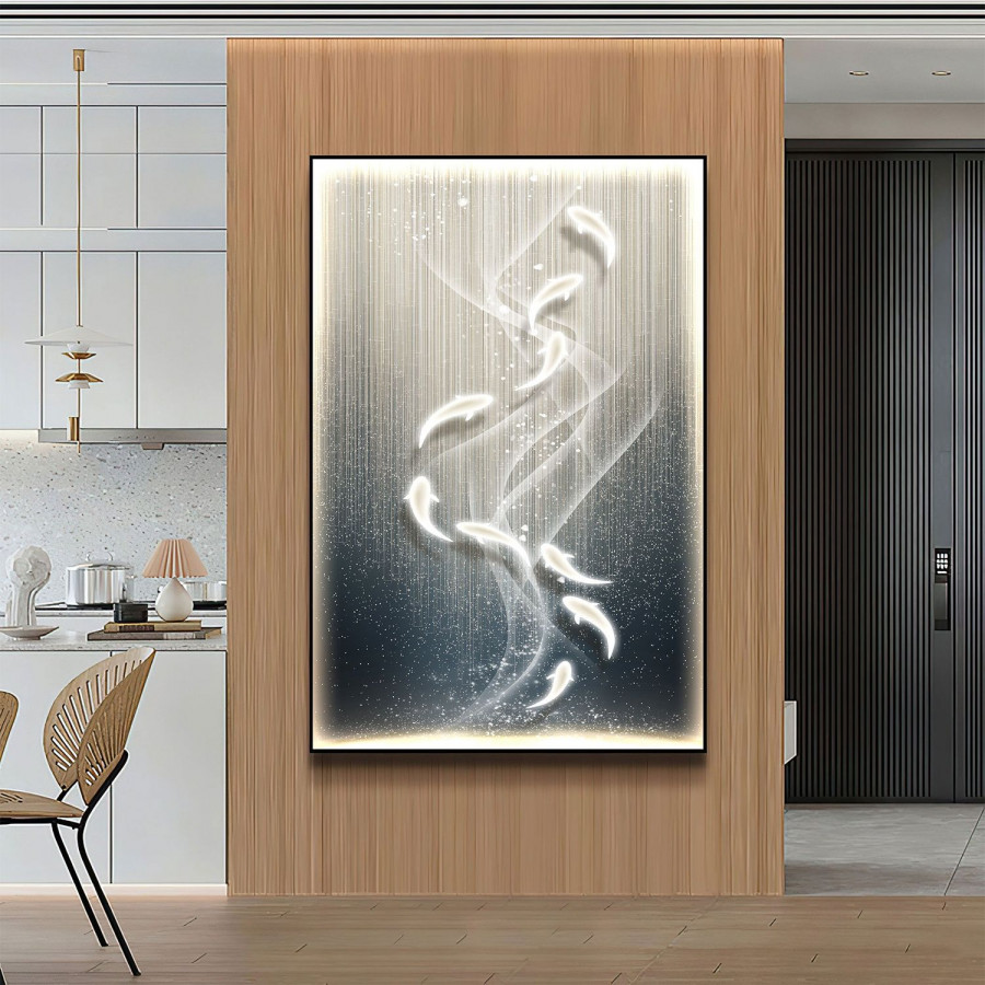 Jubilee Wall Art of Nine Koi Fish V