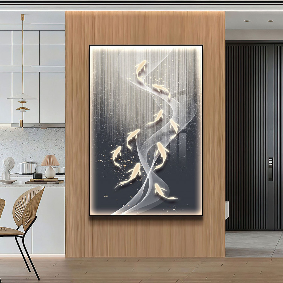 Jubilee Wall Art of Nine Koi Fish VI