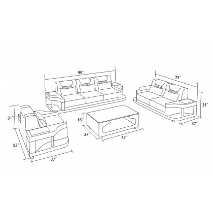 Jubilee - Tate Modern Sofa Set
