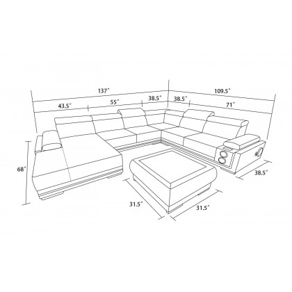 Jubilee - Wilder Modern Right Hand Facing Sectional