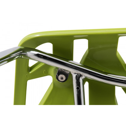 LeisureMod Asbury Modern Forest Design Dining Side Chair - Green
