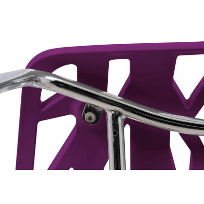 LeisureMod Asbury Modern Forest Design Dining Side Chair - Purple
