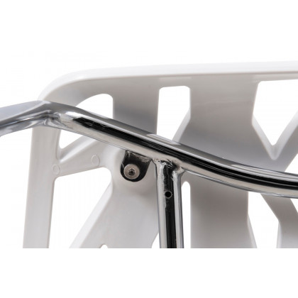 LeisureMod Asbury Modern Forest Design Dining Side Chair - White