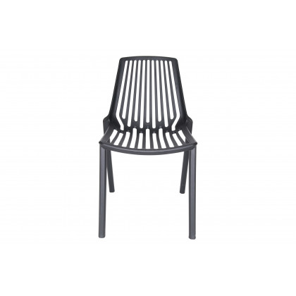 LeisureMod Acken Mid-Century Modern Plastic Dining Chair (Set Of 4) - Black