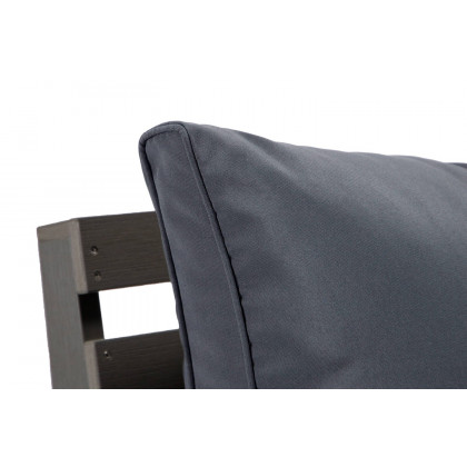 LeisureMod Alpine Modern Polystyrene 4-Peice Patio Conversation Set - Charcoal
