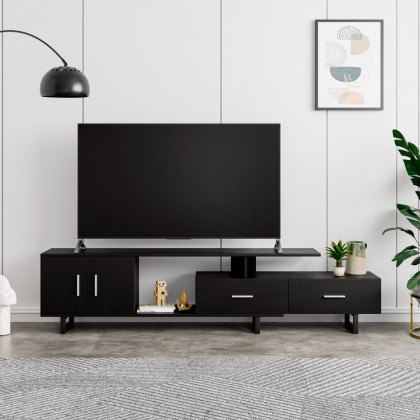 LeisureMod - Avery Mid-Century Modern TV Stand with MDF Cabinet