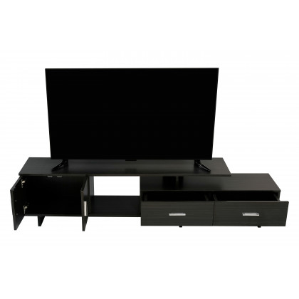 LeisureMod Avery Mid-Century Modern TV Stand with MDF Cabinet - Phantom Gray