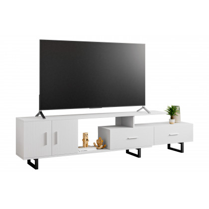 LeisureMod - Avery Mid-Century Modern TV Stand with MDF Cabinet