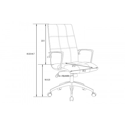 LeisureMod Benmar Leatherette Office Chair - Black