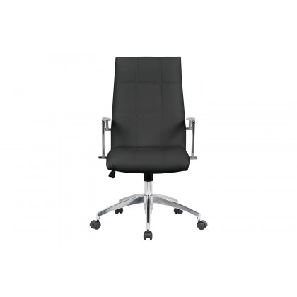 LeisureMod Benmar Leatherette Office Chair - Black