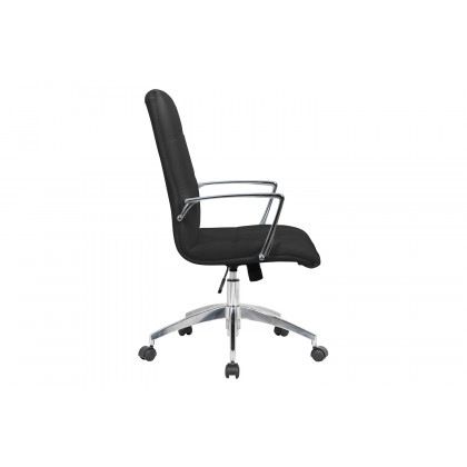LeisureMod Benmar Leatherette Office Chair - Black