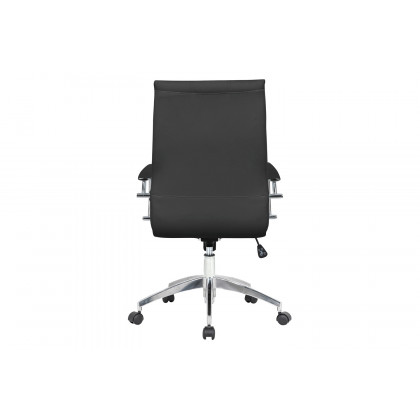 LeisureMod Benmar Leatherette Office Chair - Black