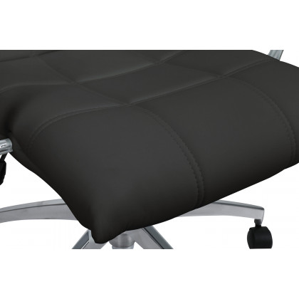 LeisureMod Benmar Leatherette Office Chair - Black