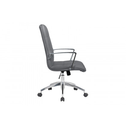 LeisureMod Benmar Leatherette Office Chair - Gray