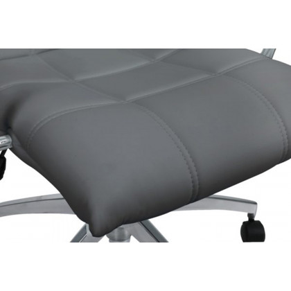 LeisureMod Benmar Leatherette Office Chair - Gray