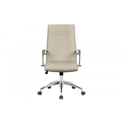 LeisureMod Benmar Leatherette Office Chair - Tan