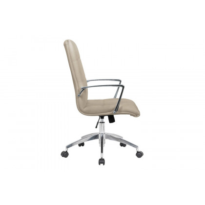LeisureMod Benmar Leatherette Office Chair - Tan