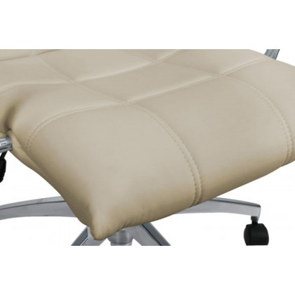 LeisureMod Benmar Leatherette Office Chair - Tan