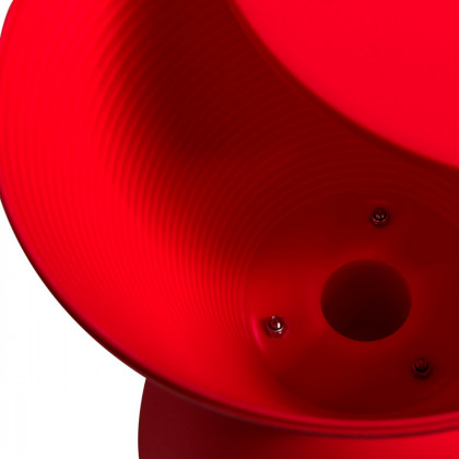 LeisureMod Boyd Modern Round Side End Table - Red
