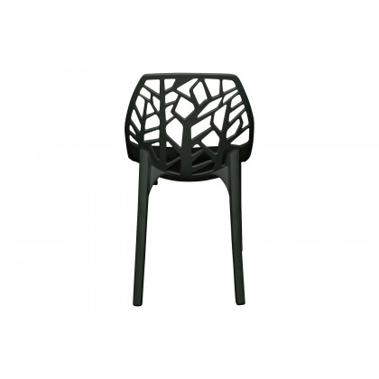 LeisureMod Cornelia Modern Dining Side Chair - Solid/Black