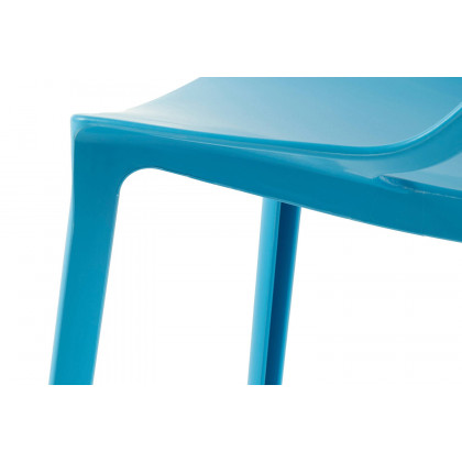 LeisureMod Cornelia Modern Dining Side Chair - Blue