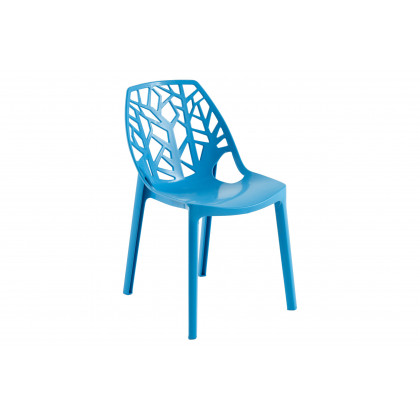 LeisureMod Modern Cornelia Dining Chair (Set Of 4) - Solid Blue