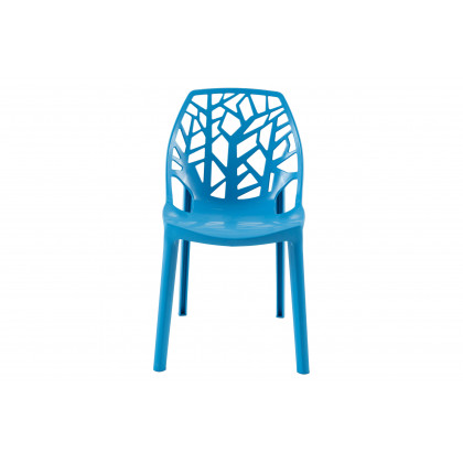 LeisureMod Modern Cornelia Dining Chair (Set Of 4) - Solid Blue