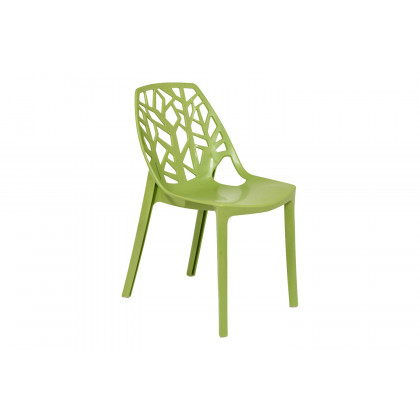 LeisureMod Cornelia Modern Dining Side Chair - Solid/Green