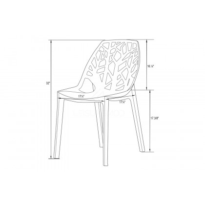 LeisureMod Cornelia Modern Dining Side Chair - Gray