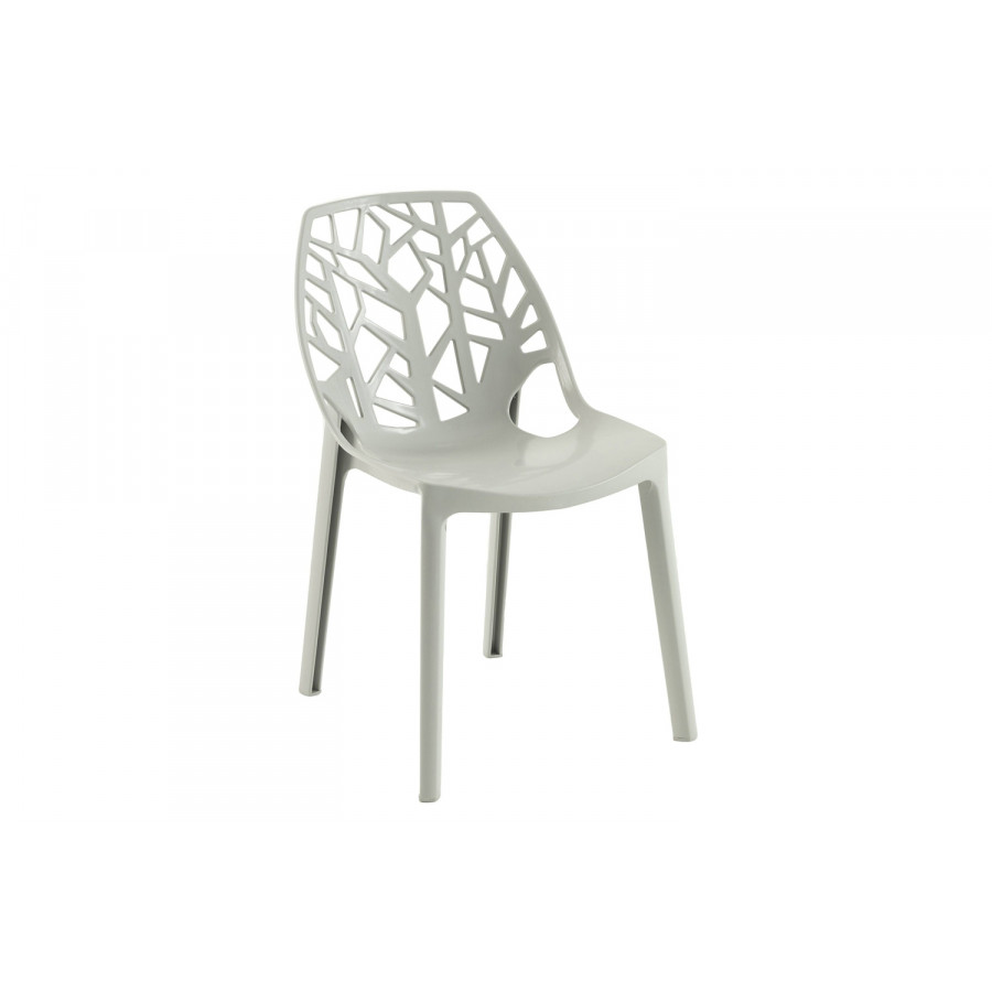 LeisureMod Cornelia Modern Dining Side Chair - Gray