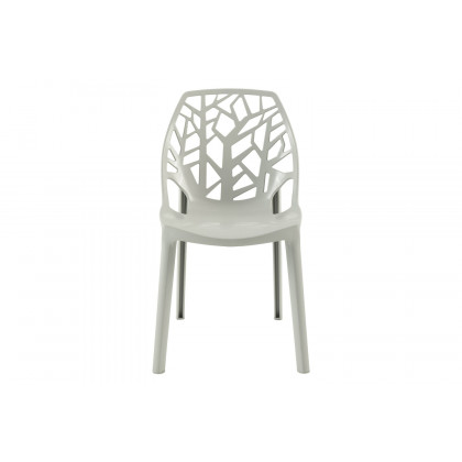 LeisureMod Cornelia Modern Dining Side Chair - Gray