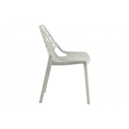 LeisureMod Cornelia Modern Dining Side Chair - Gray