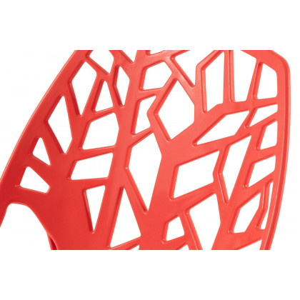LeisureMod Cornelia Modern Dining Side Chair - Red