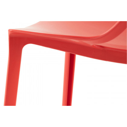 LeisureMod Cornelia Modern Dining Side Chair - Red
