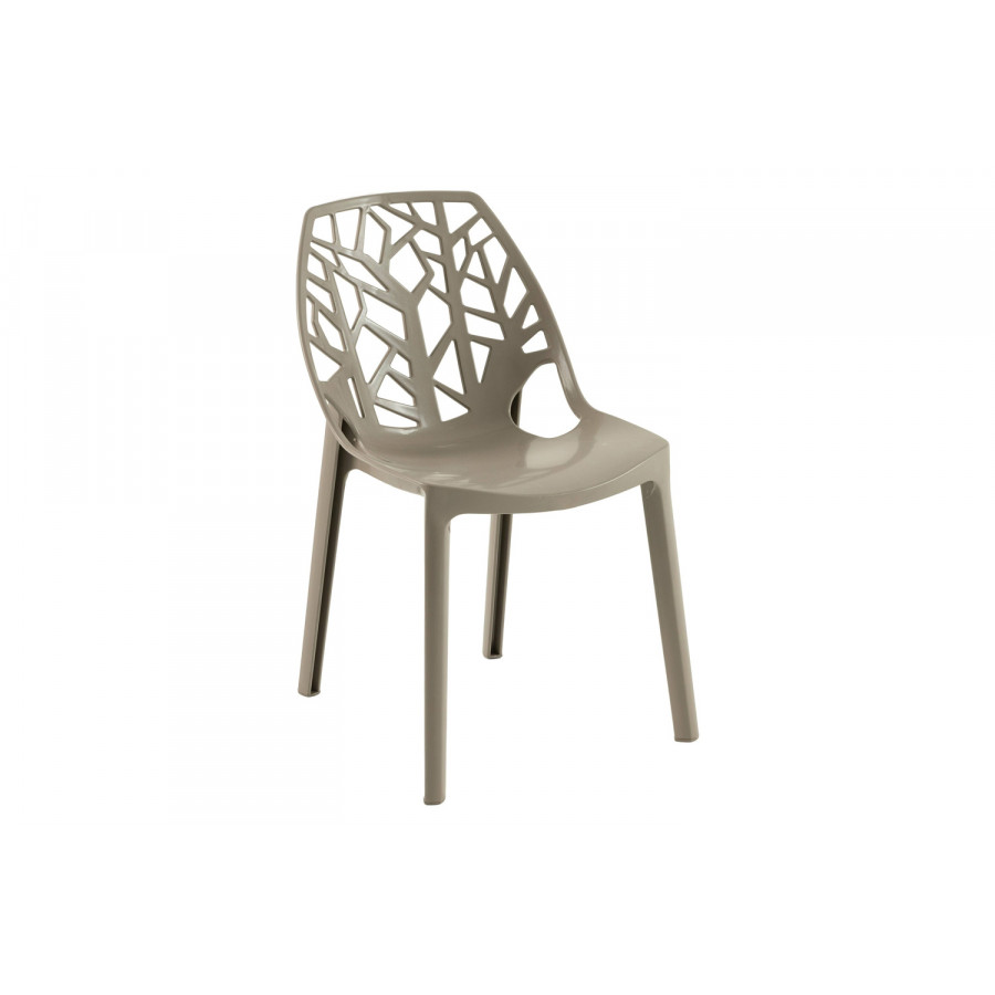 LeisureMod Cornelia Modern Dining Side Chair - Taupe